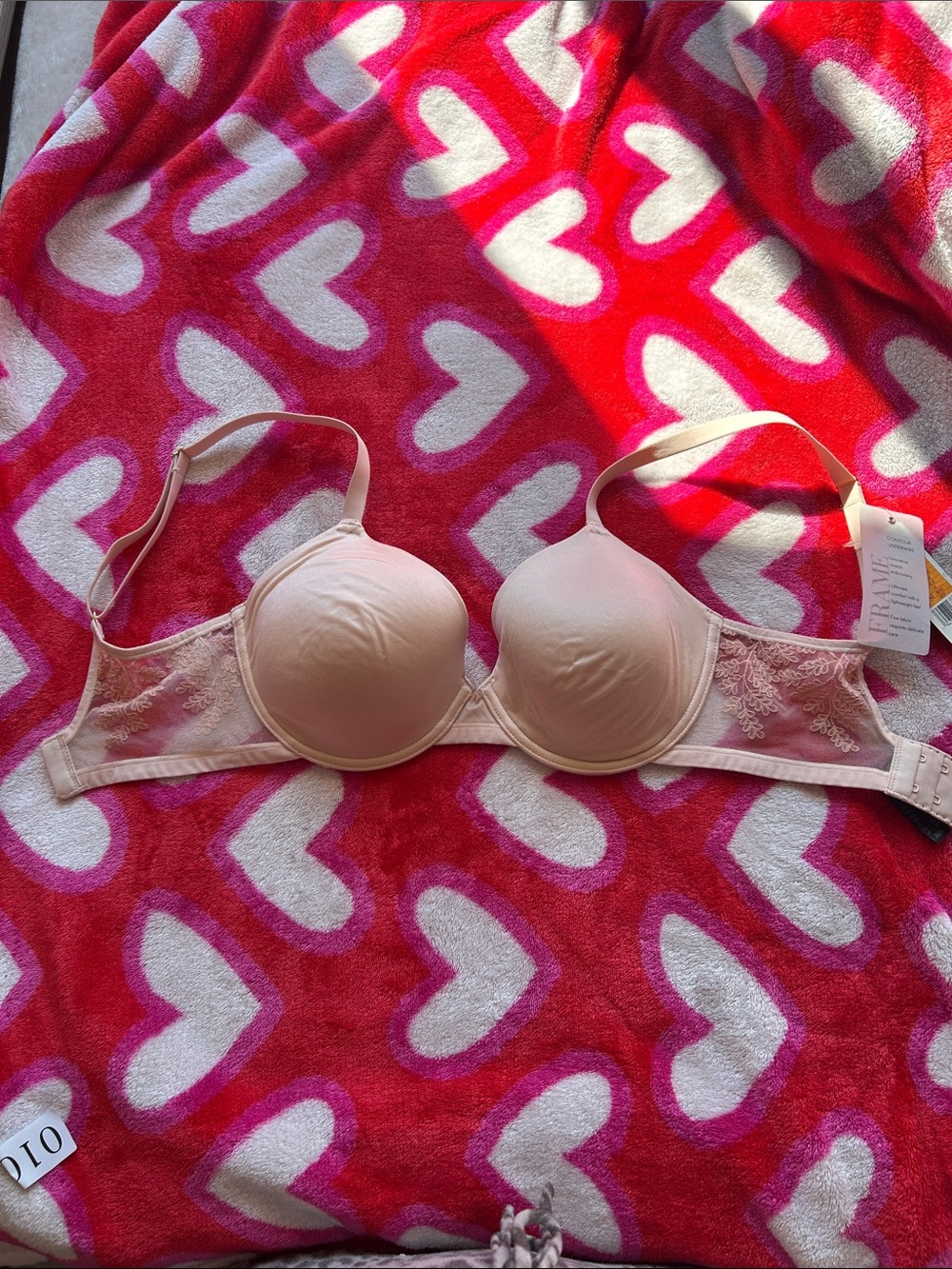 Natori Blush Pink Lace-Trim T-Shirt Bra